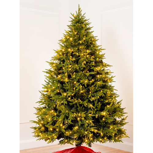 The Montana Pine 7ft Pre Lit Warm White & Multicolour
