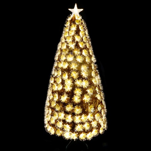 GOLD LEAF Led  Fibre Optic - 6ft   /  180cm Christmas Tree