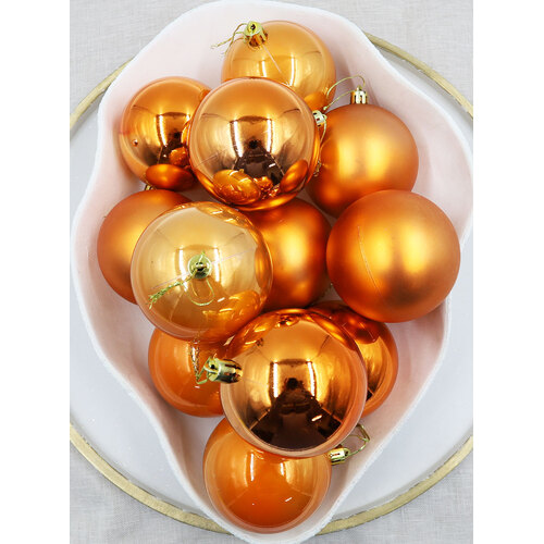 80mm Christmas Baubles Toffee 45 Balls