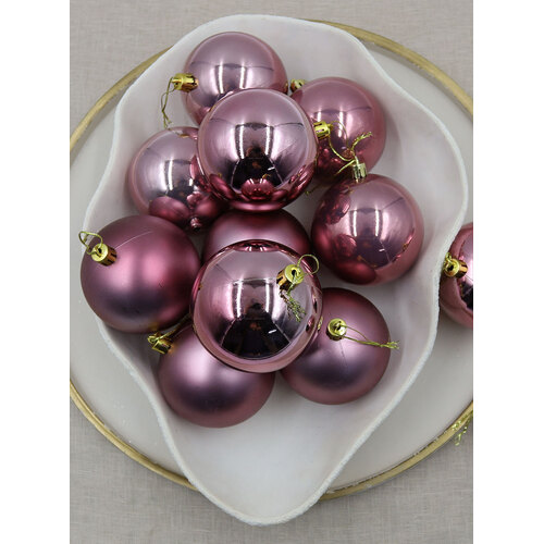 80mm Christmas Baubles Wildberry 45 Balls