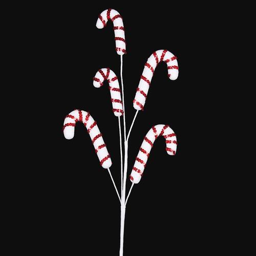 Red And White Candy Cane Pick 70cm