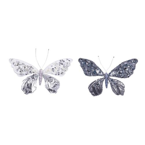 Butterfly Clip With Glitter 2 Pack