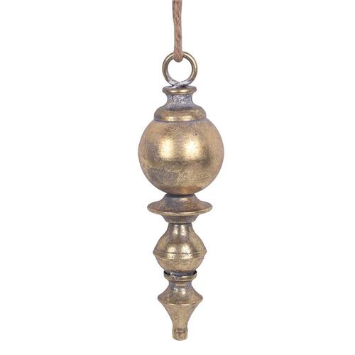Antique Gold Finial Hanging Ornament 240mm