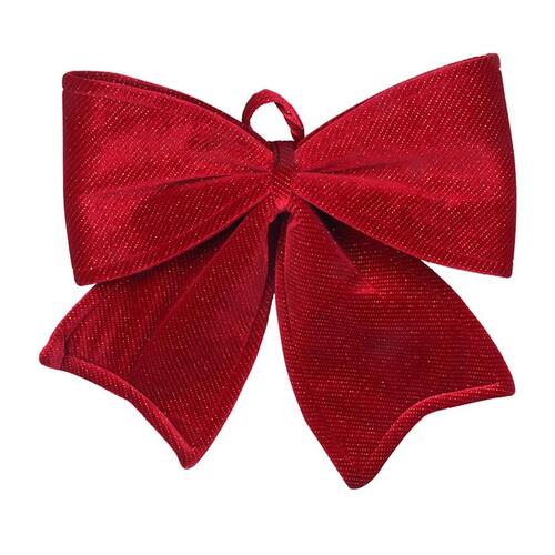 RED 440mm Velvet Christmas Tree Bow 