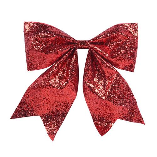 RED Glitter Christmas Tree Bow