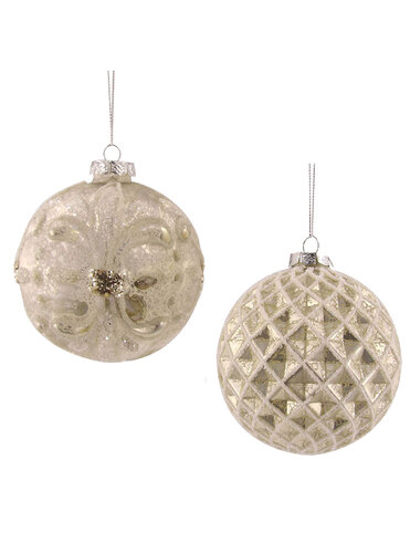 Christmas Champagne Glass Baubles 100mm