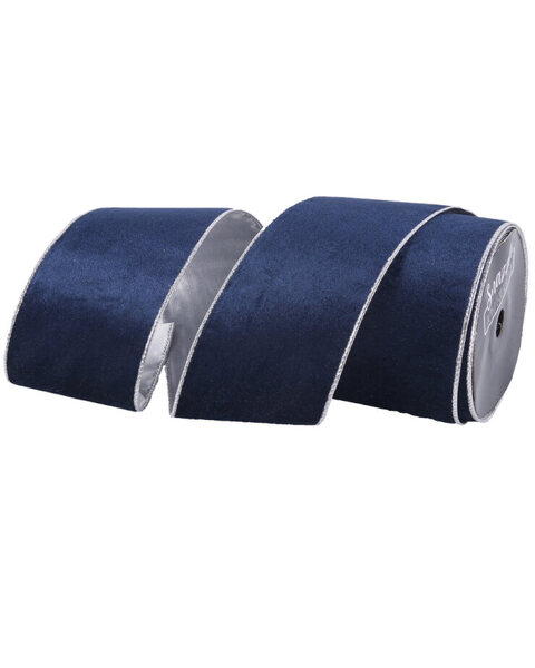 NAVY BLUE Velour Double Layer Ribbon 10cm Wide