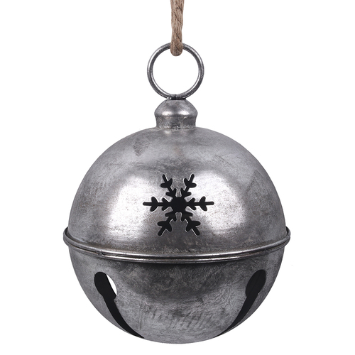 Antique Silver Metal Bell 24cm