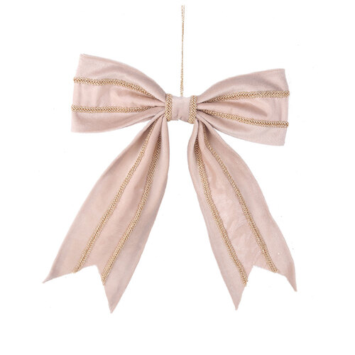 Christmas Tree Bow Champagne Velour 250mm