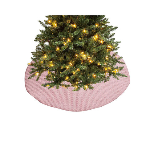 Christmas Tree Skirt Pink Velvet 120cm