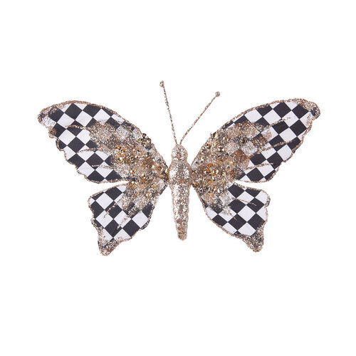 Butterfly Clip Black and White 190mm