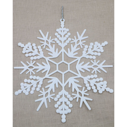 WHITE SNOWFLAKES 4 Pack 300mm Ornament
